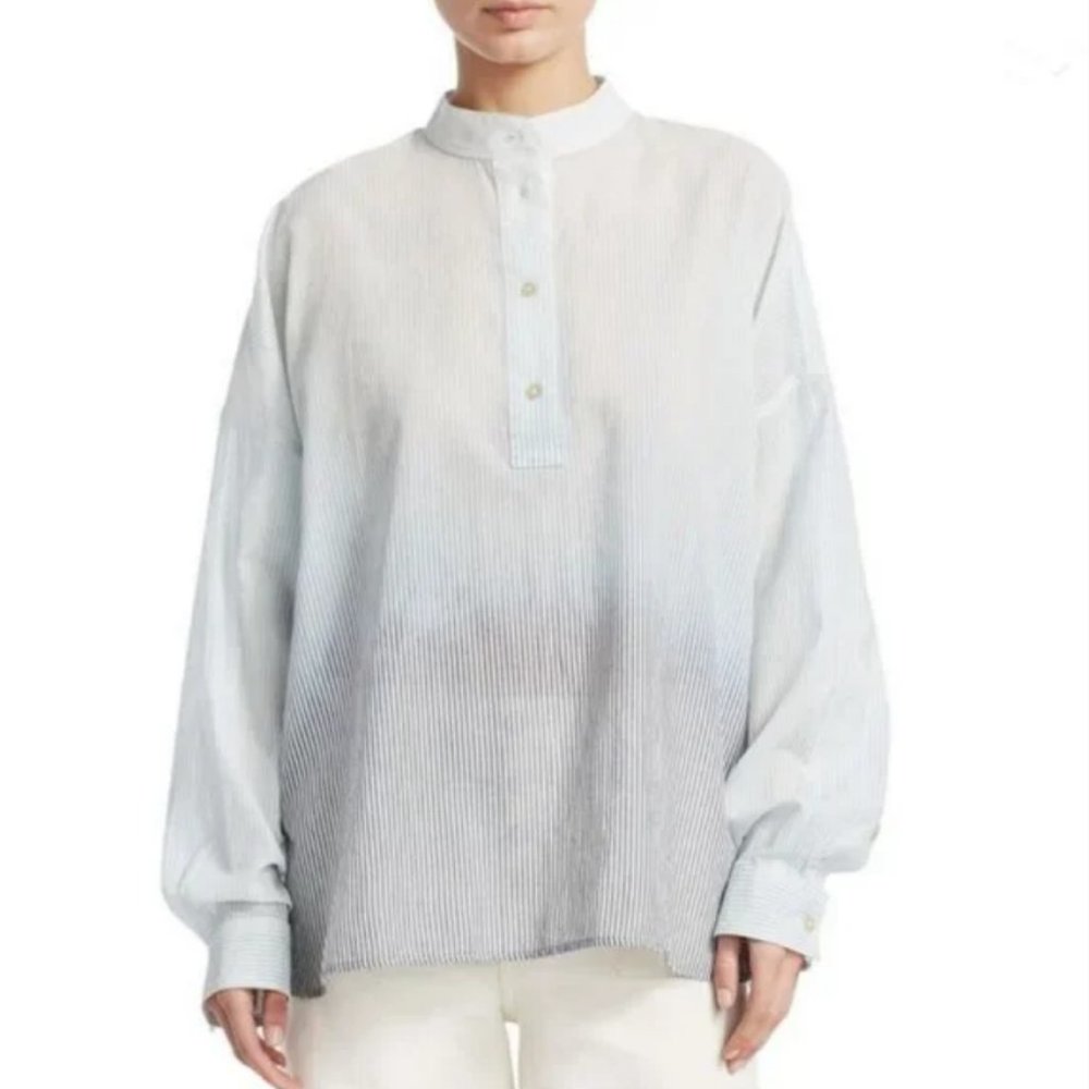 NWT ★: ELIZABETH AND JAMES Flint Striped Shirt, Ombre/Stripe, XS